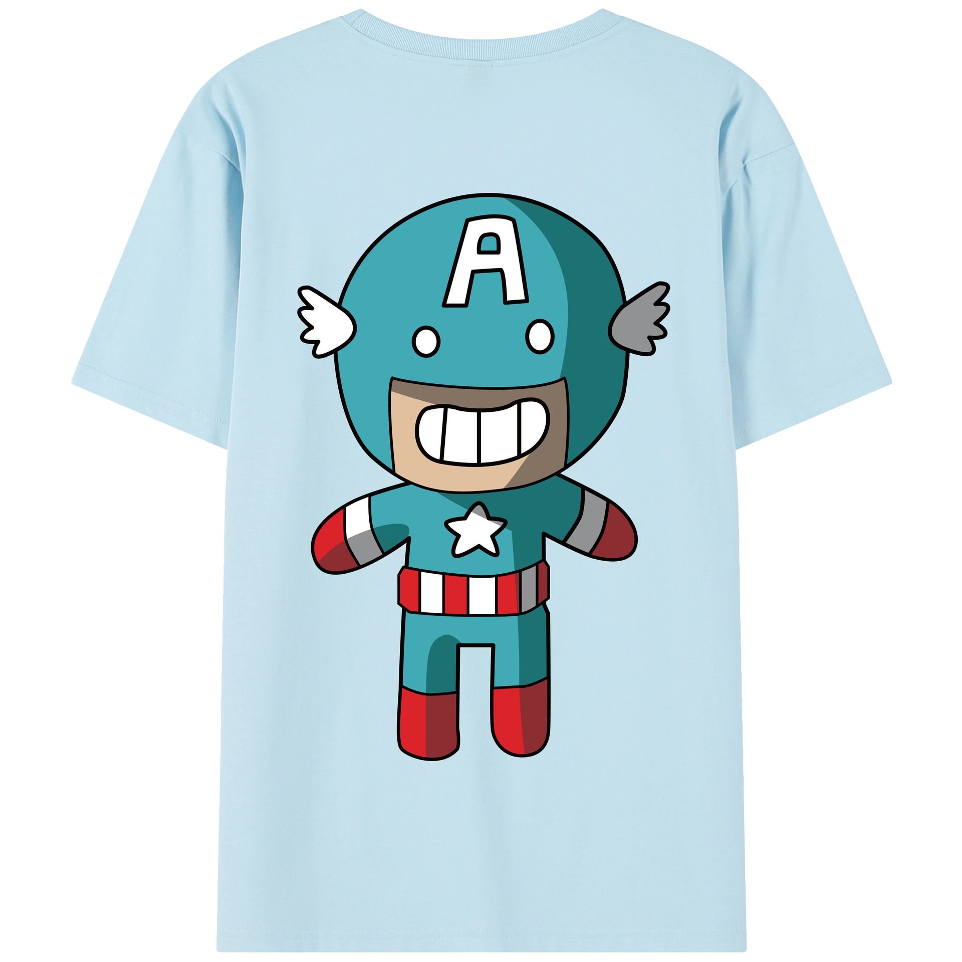 （画像用） アベンジャーズ The Avengers 綿100％半袖Tシャツ（背面プリント）